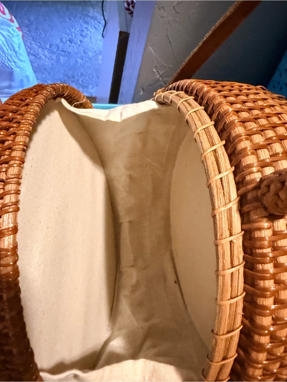 Unlisted Tan Woven Round Crossbody Bag - Picture 2 of 4